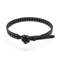 3D HATBAND 3/4"-1/2" SCROLL EMBOSSED HEART BUCK LACE BLACK