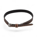 3D HATBAND 3/4-1/2 SCROLLING EMBOSSED BROWN