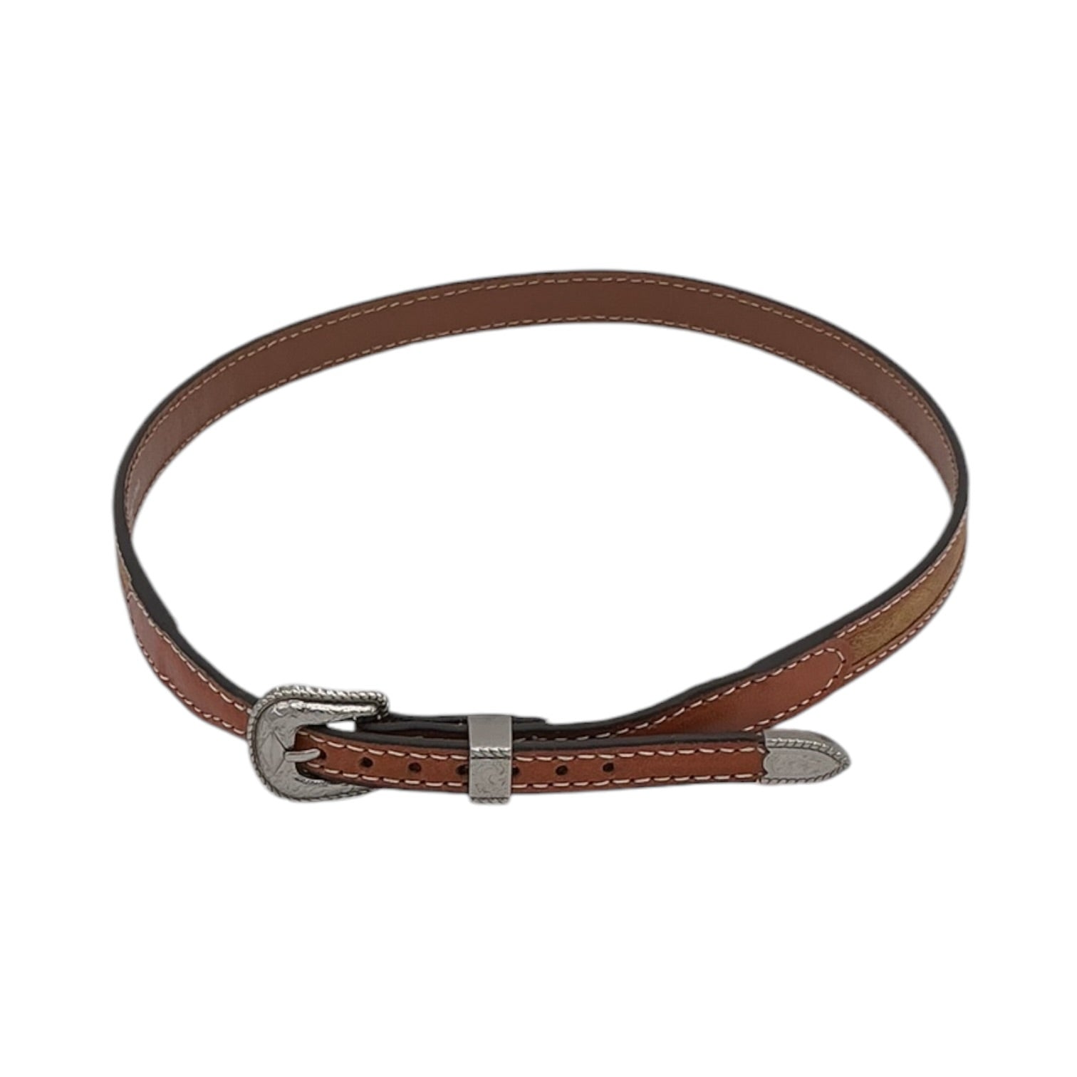 3D WESTERN HATBAND OSTRICH BROWN