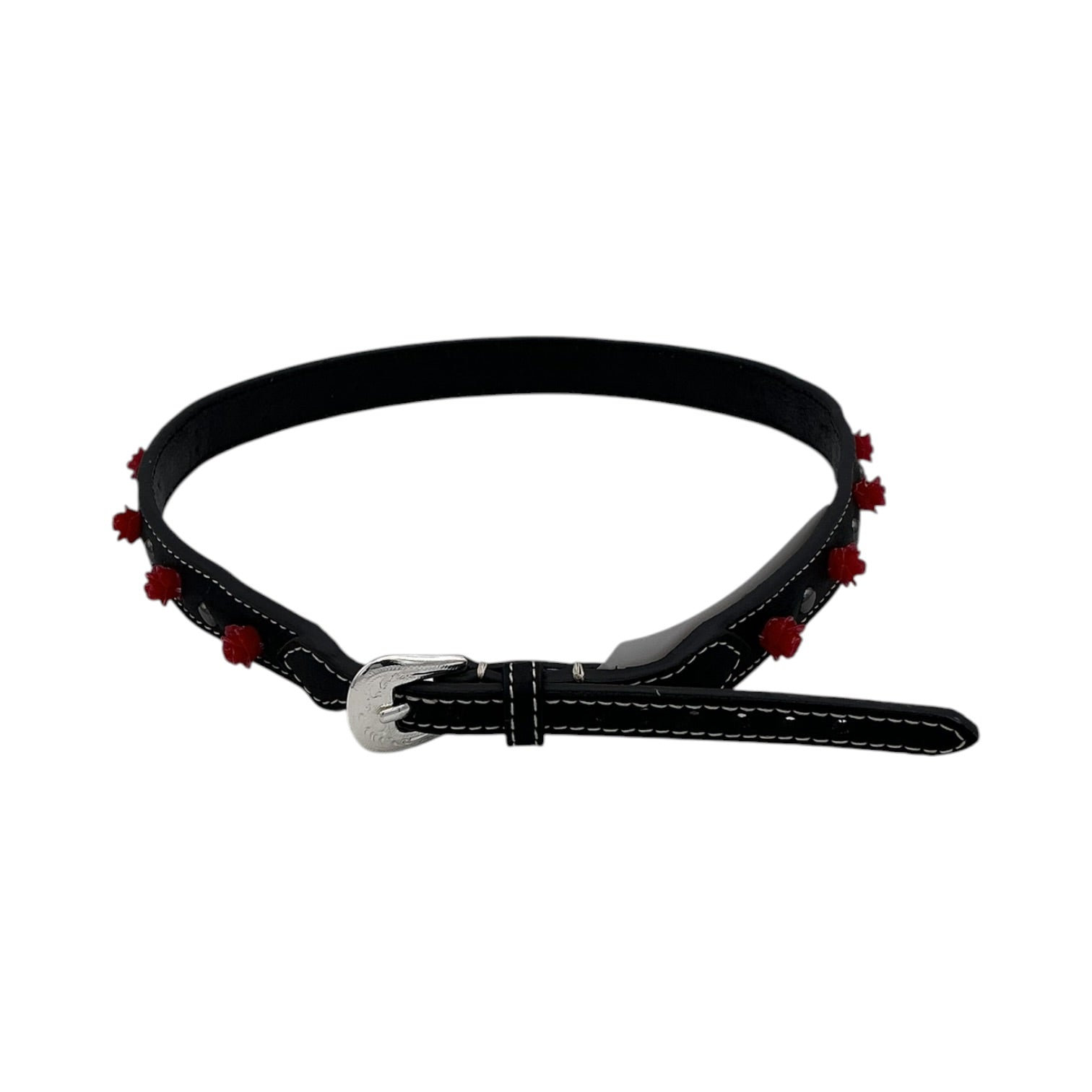 3D HATBAND ROSES NAILHEAD BLACK