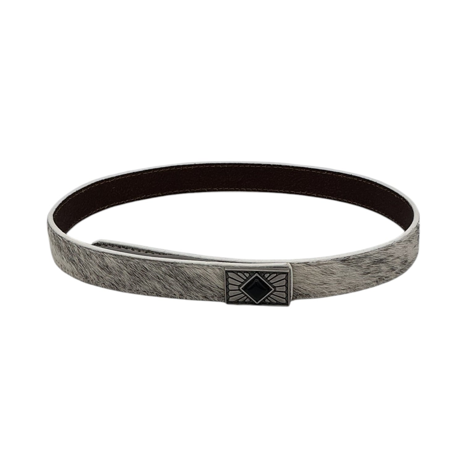 3D HATBAND 3/4 CALF HAIR BLACK STONE