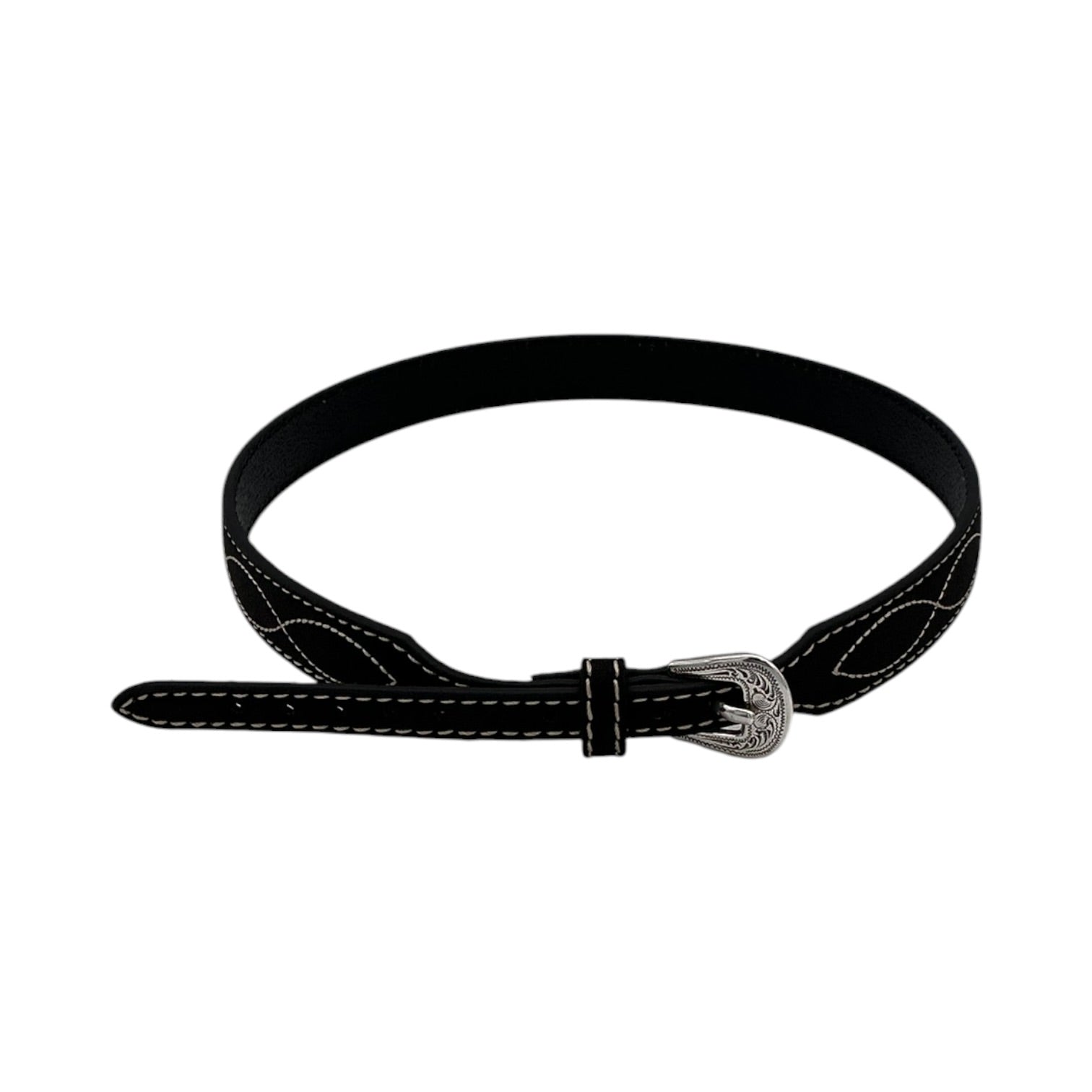 3D HATBAND ROUGHOUT BOOT STITCH BLACK
