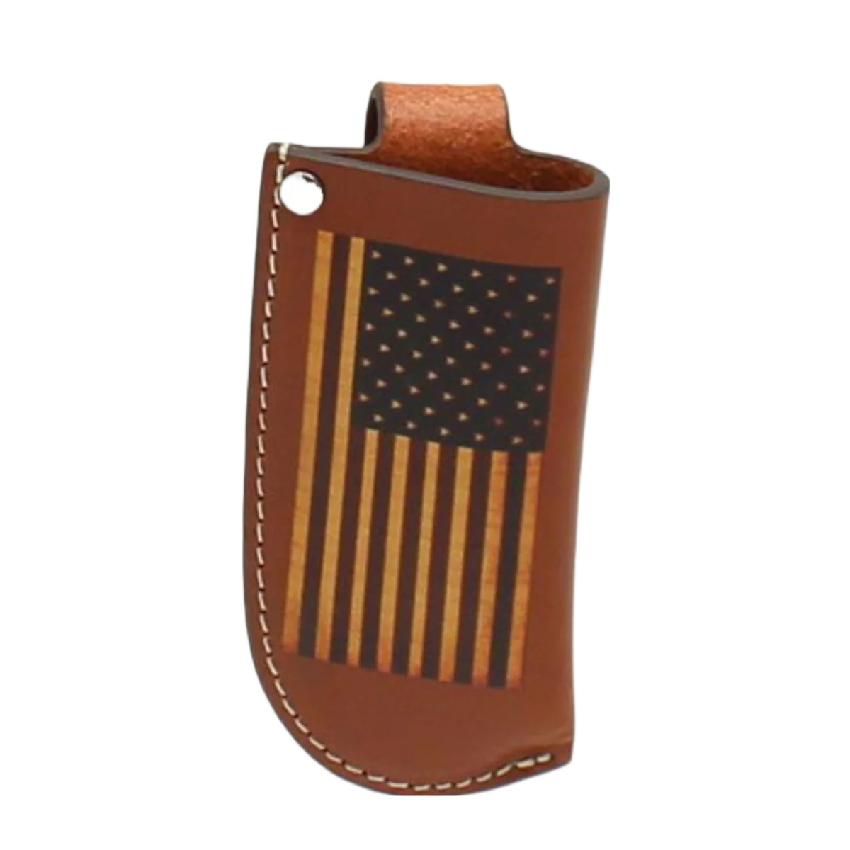 KNIFE SHEATH USA FLAG BROWN