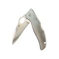 ARIAT FOLDING SERRATED KNIFE SILVER