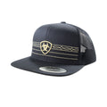 ARIAT CAP SHIELD AND BOOT STITCH RIBBON NAVY