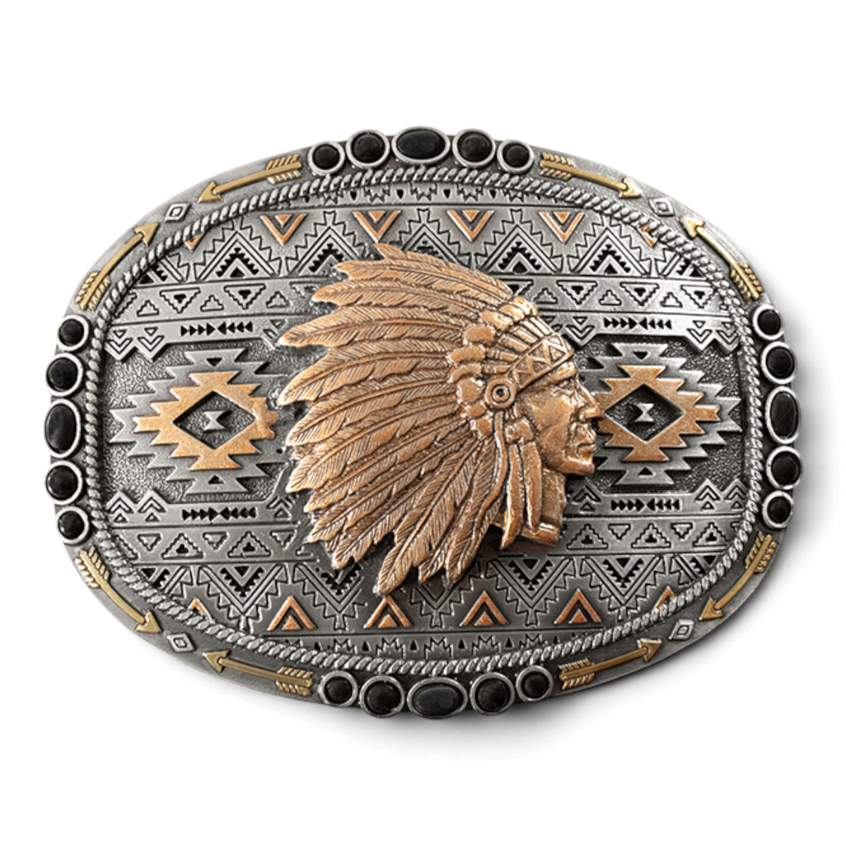 NOCONA MENS BUCKLE OVAL INDIAN CHIEF