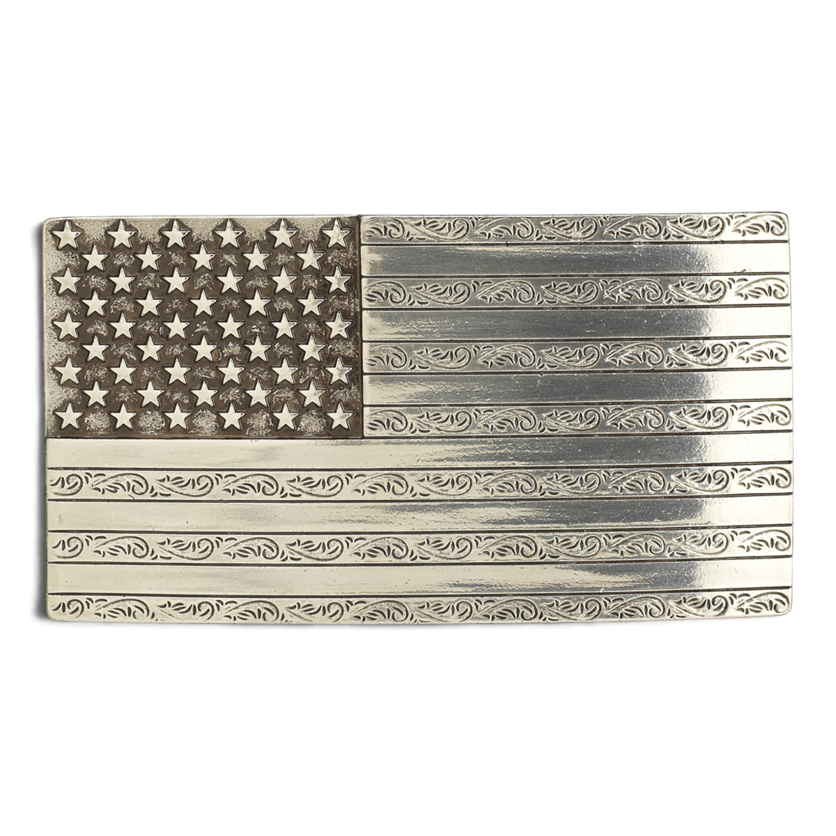NOCONA MENS BUCKLE RECTANGLE AMERICAN FLAG