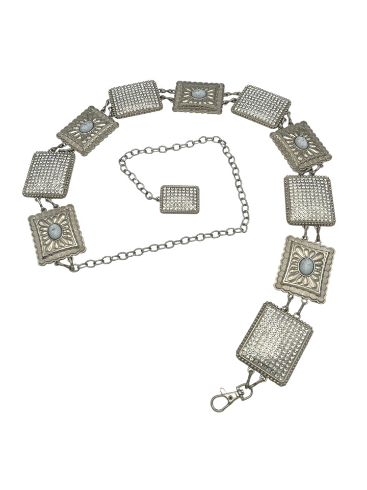 Square Western Metal Concho Belt