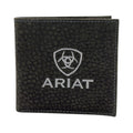 ARIAT LARGE BIFOLD WALLET BULL HIDE BLACK