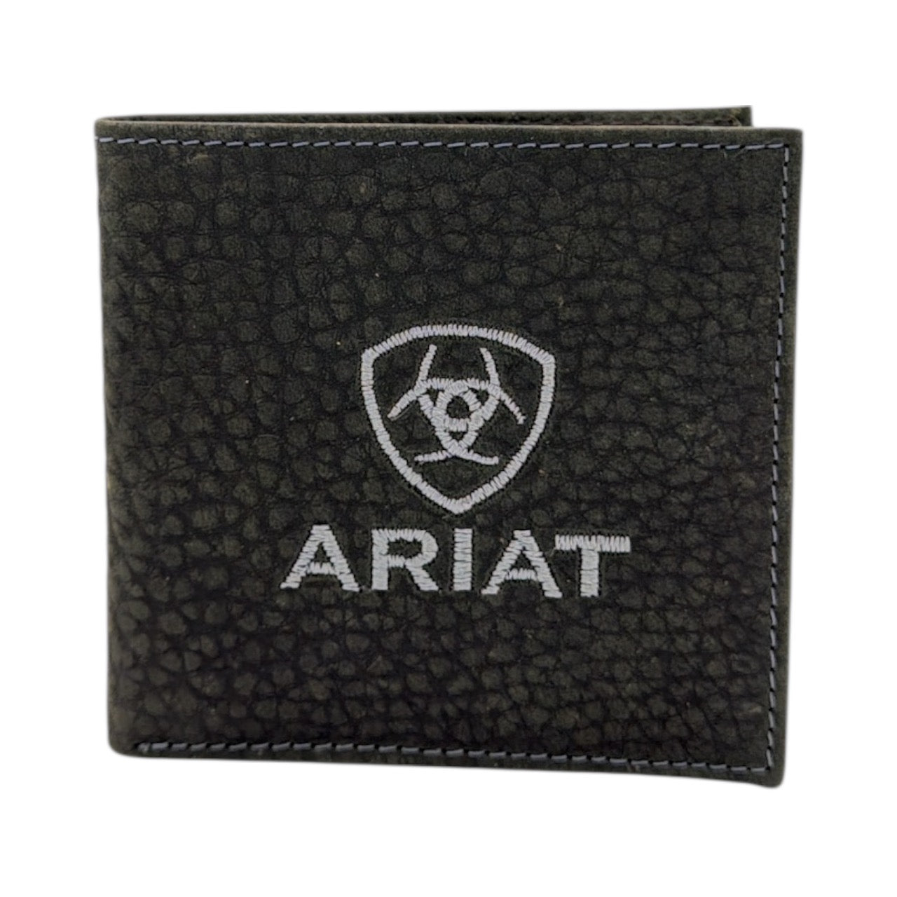 ARIAT LARGE BIFOLD WALLET BULL HIDE BLACK