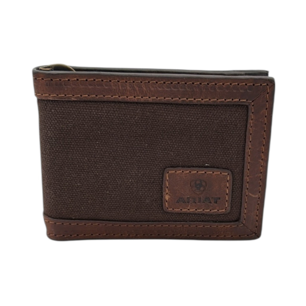 ARIAT LOGO MONEY CLIP BROWN