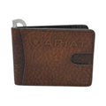 ARIAT MONEY CLIP WALLET BULL HIDE BROWN