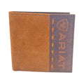 ARIAT LARGE BIFOLD ROUGHOUT CROCO TAN