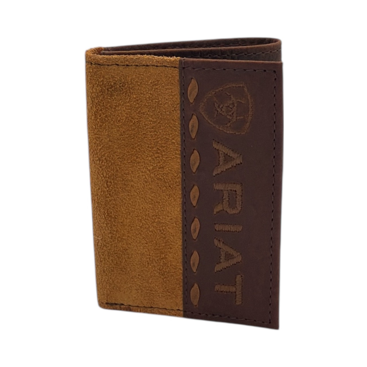 ARIAT TRIFOLD ROUGHOUT CROCO TAN