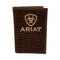 ARIAT TRIFOLD WALLET BULL HIDE BROWN