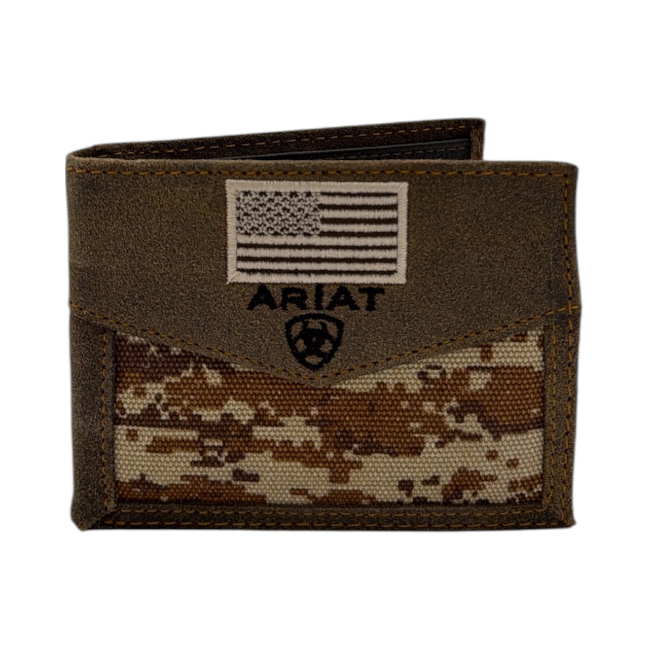 ARIAT MEDIUM BROWN DIGITAL CAMO BIFOLD WALLET