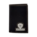 ARIAT TRIFOLD SHIELD LOGO CONCHO BROWN ROWDY