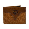 ARIAT BIFOLD WALLET FLORAL EMBOSSED BROWN
