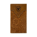 ARIAT RODEO WALLET FLORAL EMBOSSED BROWN