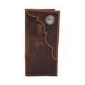 ARIAT YOUTH RODEO WALLET EMBOSSED ROUND CONCHO BROWN