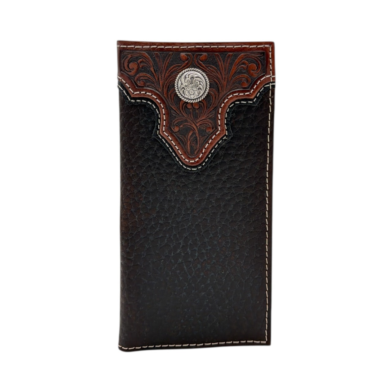 ARIAT YOUTH RODEO WALLET FLORAL EMBOSSED BROWN