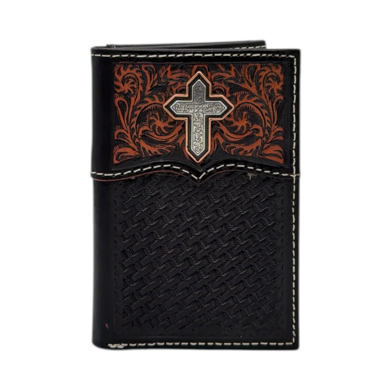 ARIAT TRIFOLD CROSS FLORAL FILIGREE MB