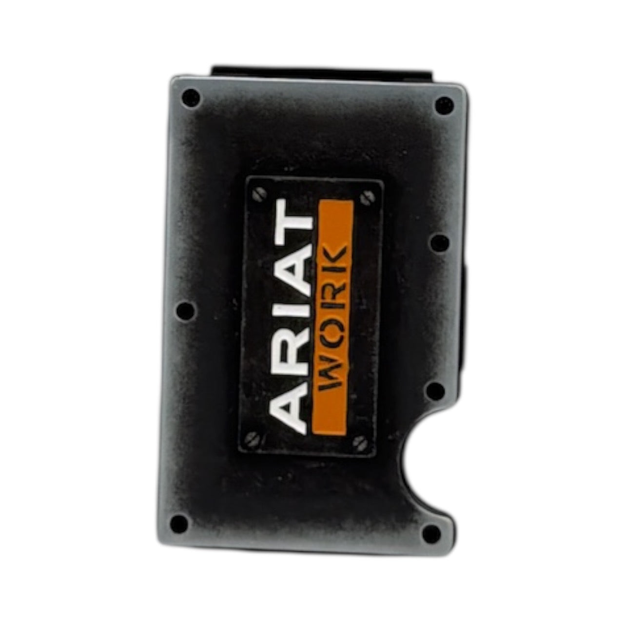 ARIAT WORK WALLET UTILITY STACKED LOGO SILVER