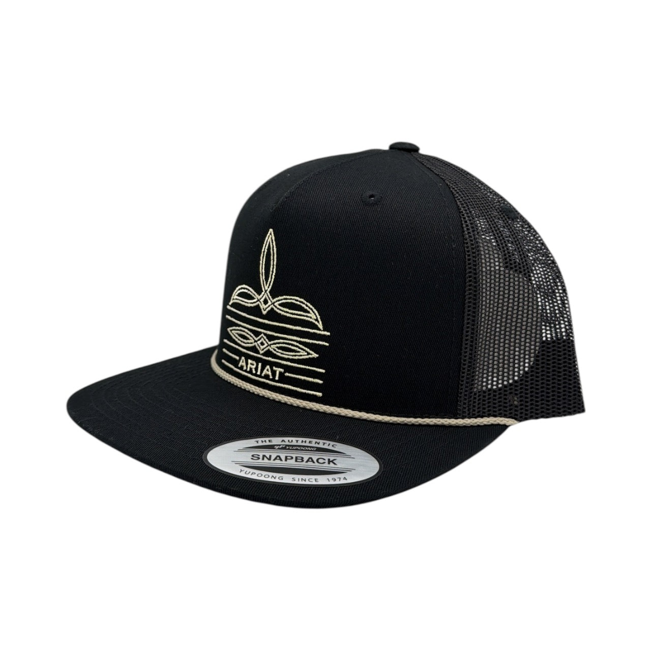 ARIAT CAP TOE BUG STIICH BRIM ROPE BLACK