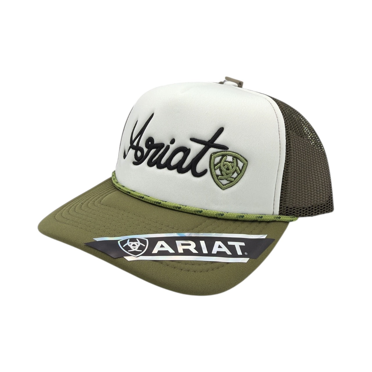 ARIAT LADIES CAP SNAP BACK STAMP FOAM FRONT EMBROIDERED GREEN
