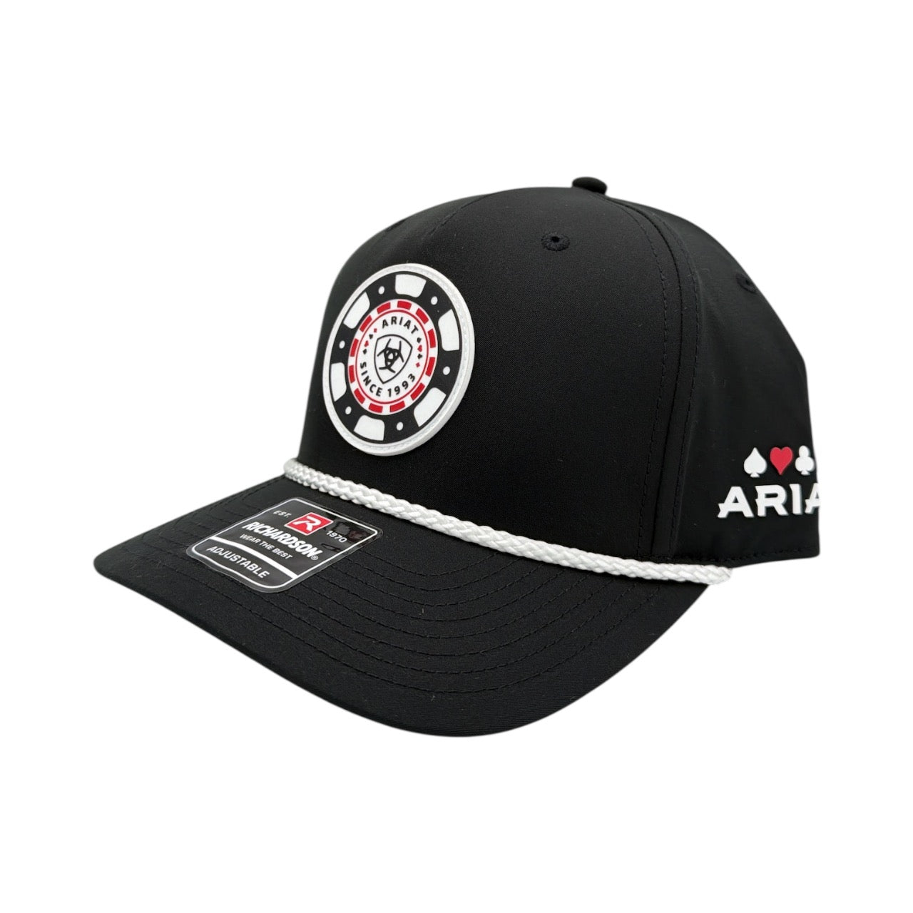 ARIAT MENS CAP SNAP BACK POKER CHIP PATCH BLACK