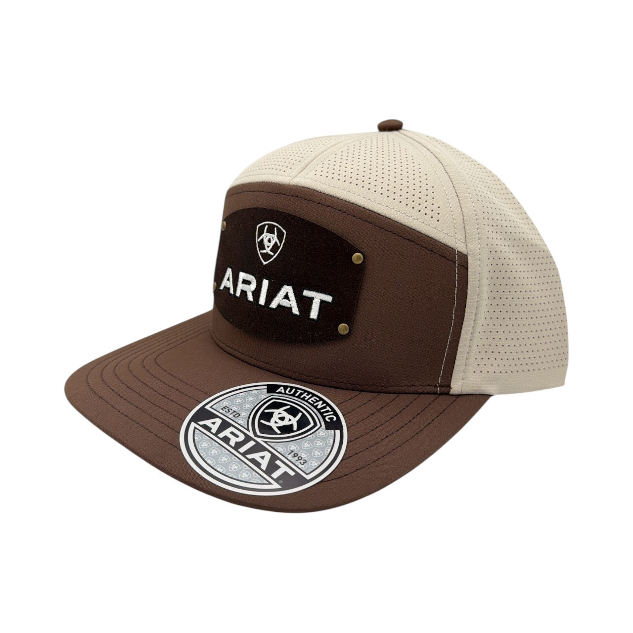 ARIAT MENS CAP SNAP BACK ARIAT PATCH BROWN