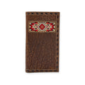 3D MENS RODEO STYLE WALLET EMBROIDERED BUCK LACE