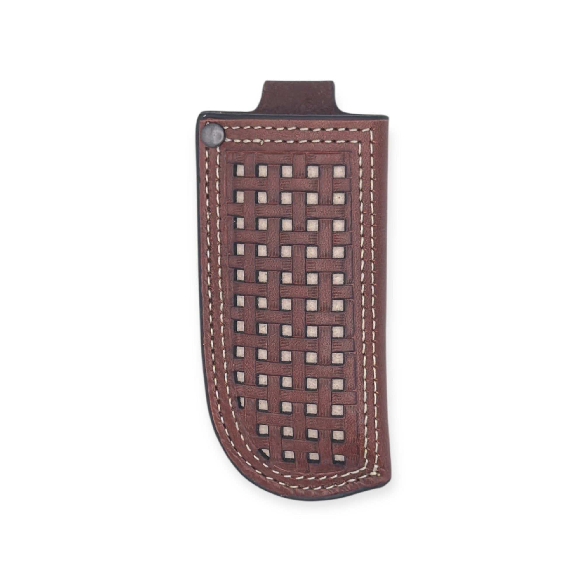 ARIAT KNIFE SHEATH BASKETWEAVE BROWN