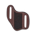 ARIAT KNIFE SHEATH PANCAKE EMBOSSED SHIELD BROWN