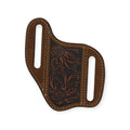 ARIAT KNIFE SHEATH FLORAL EMBOSSED MEDIUM BROWN