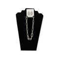 BLAZIN ROXX NECKLACE AND EARRING SET CRYSTAL CHAIN SILVER