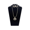 SILVER STRIKE NECKLACE SET BEADED SQASH BLOSSOM WHITE