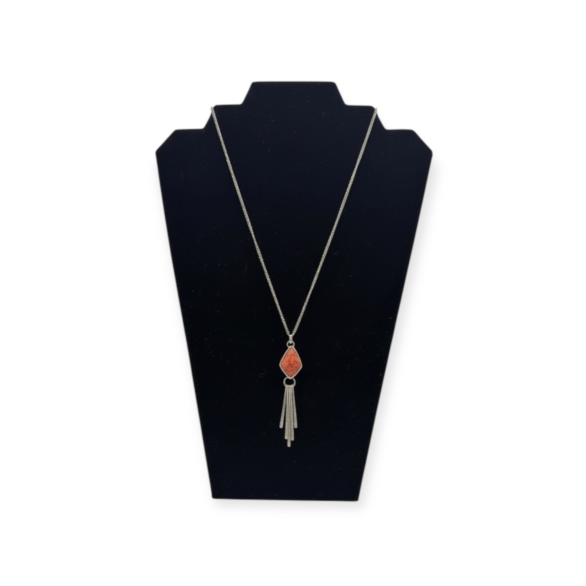 ANTQ SLVR NECKLACE W/DIAMOND S