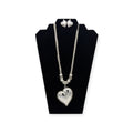 BLAZIN ROXX NECKLACE SET HAMMERED HEART PENDANT
