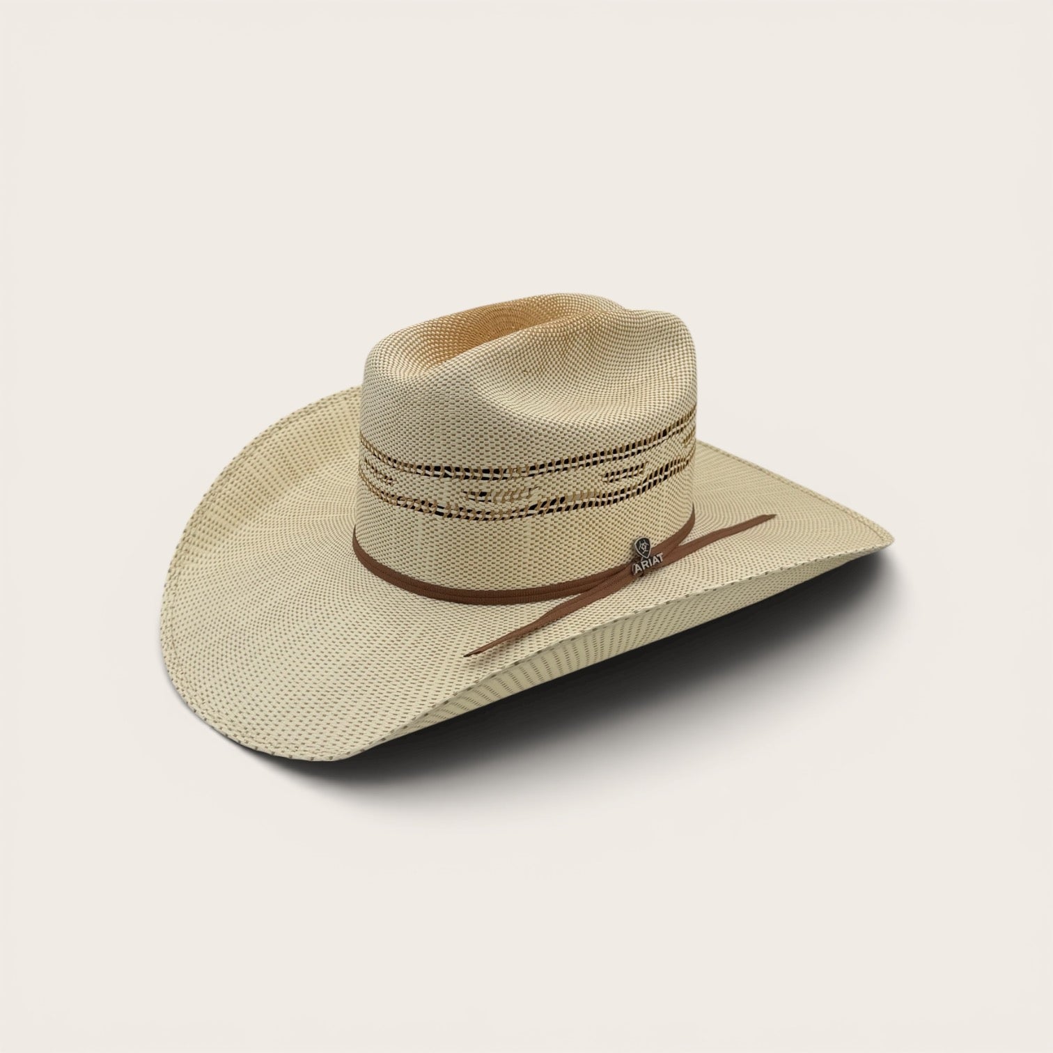 ARIAT BANGORA IVORY/TAN 2 CORD GOLDEN BROWN BAND DOUBLE S