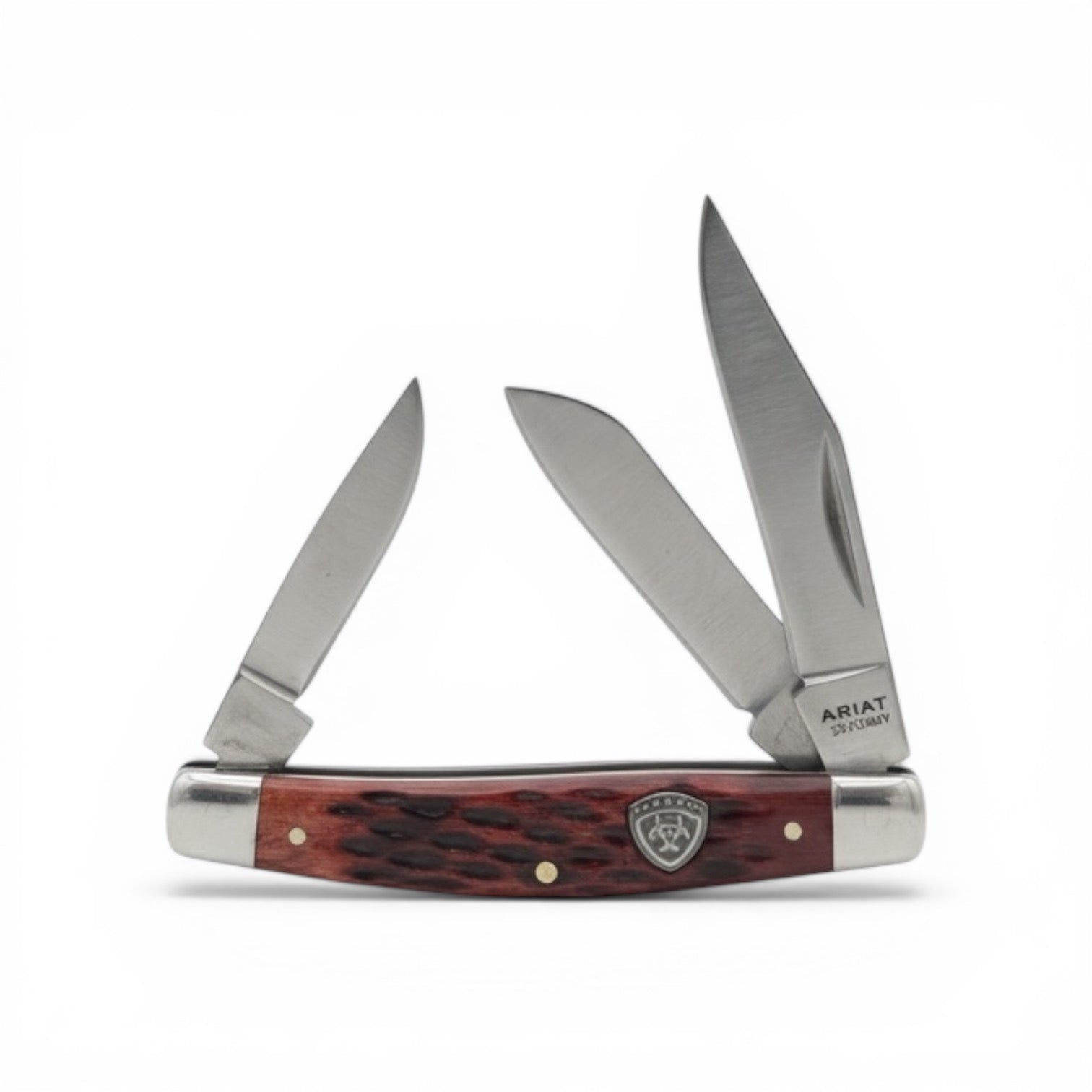 ARIAT STOCKMAN FOLDING KNIFE BROWN