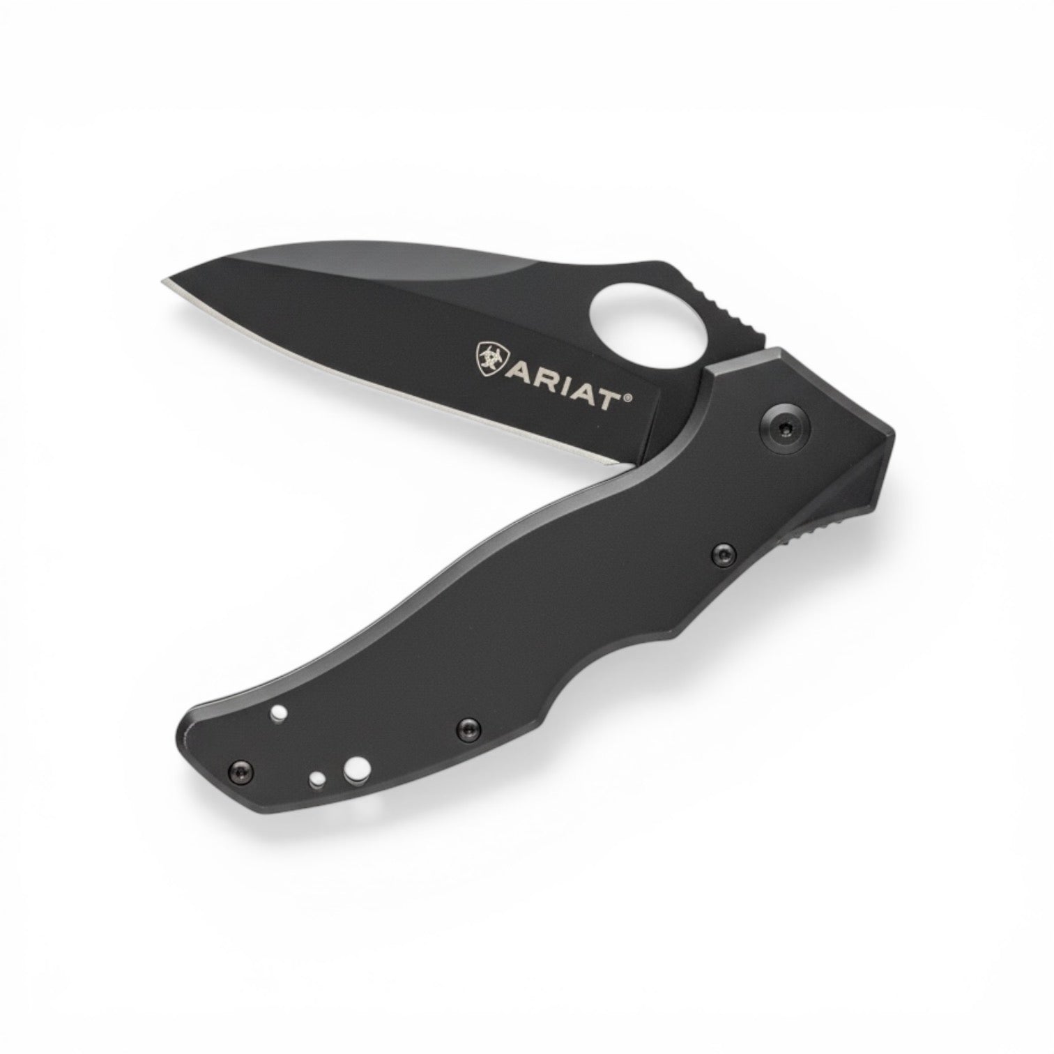 ARIAT FOLDING SERRATED KNIFE BLACK