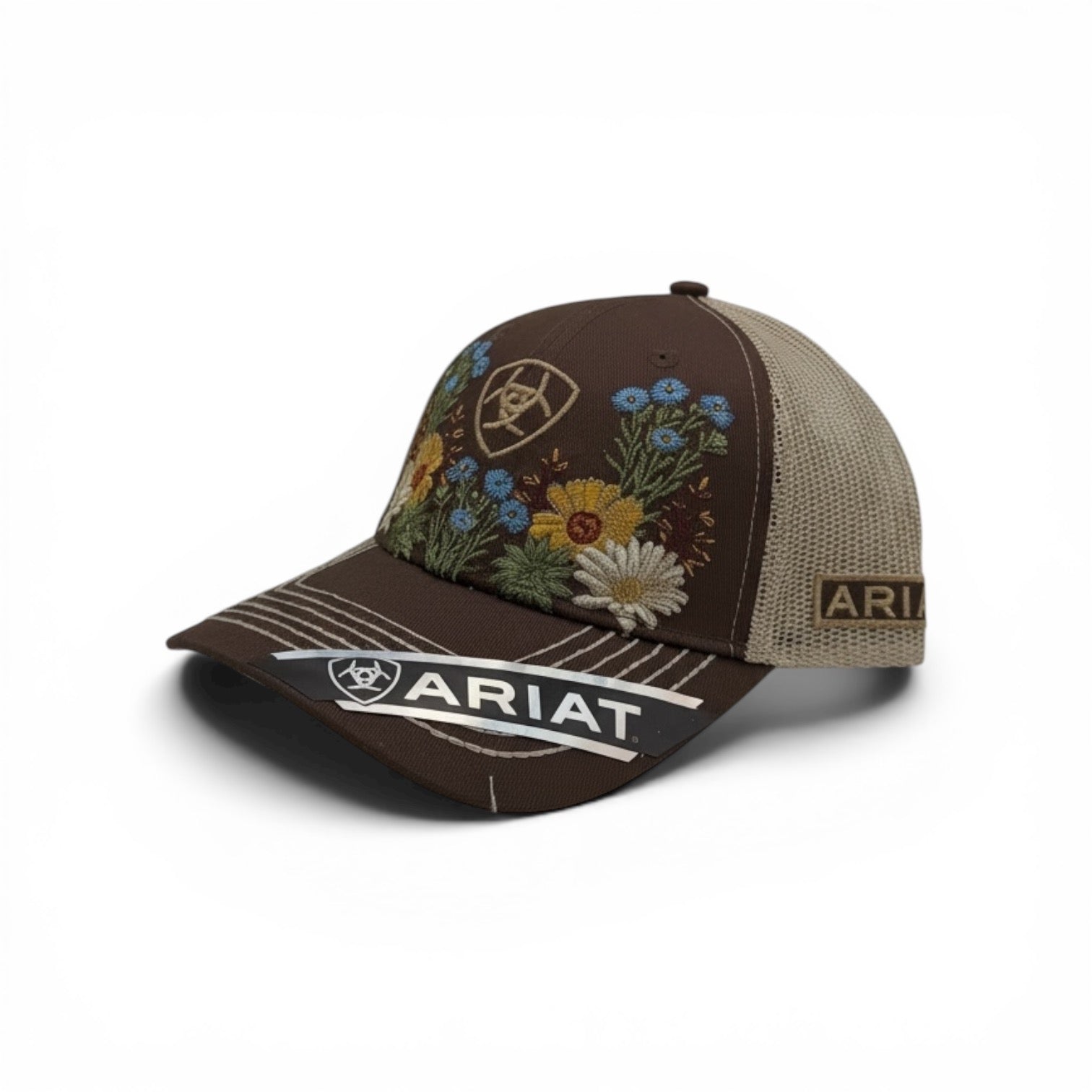 ARIAT LADIES CAP VINTAGE FLOWERS BROWN