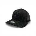 ARIAT MENS CAP SNAP BACK EMBROIDERED SHIELD CAMO BLACK GREY