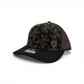 ARIAT LADIES CAP R112 SNAPBACK STITCHED PANELS BLACK BROWN
