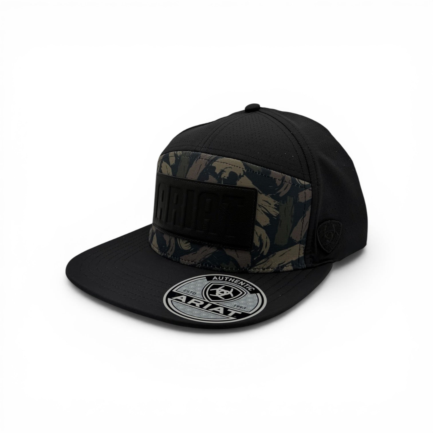 ARIAT MENS CAP SNAPBACK STROKE CAMO BLACK