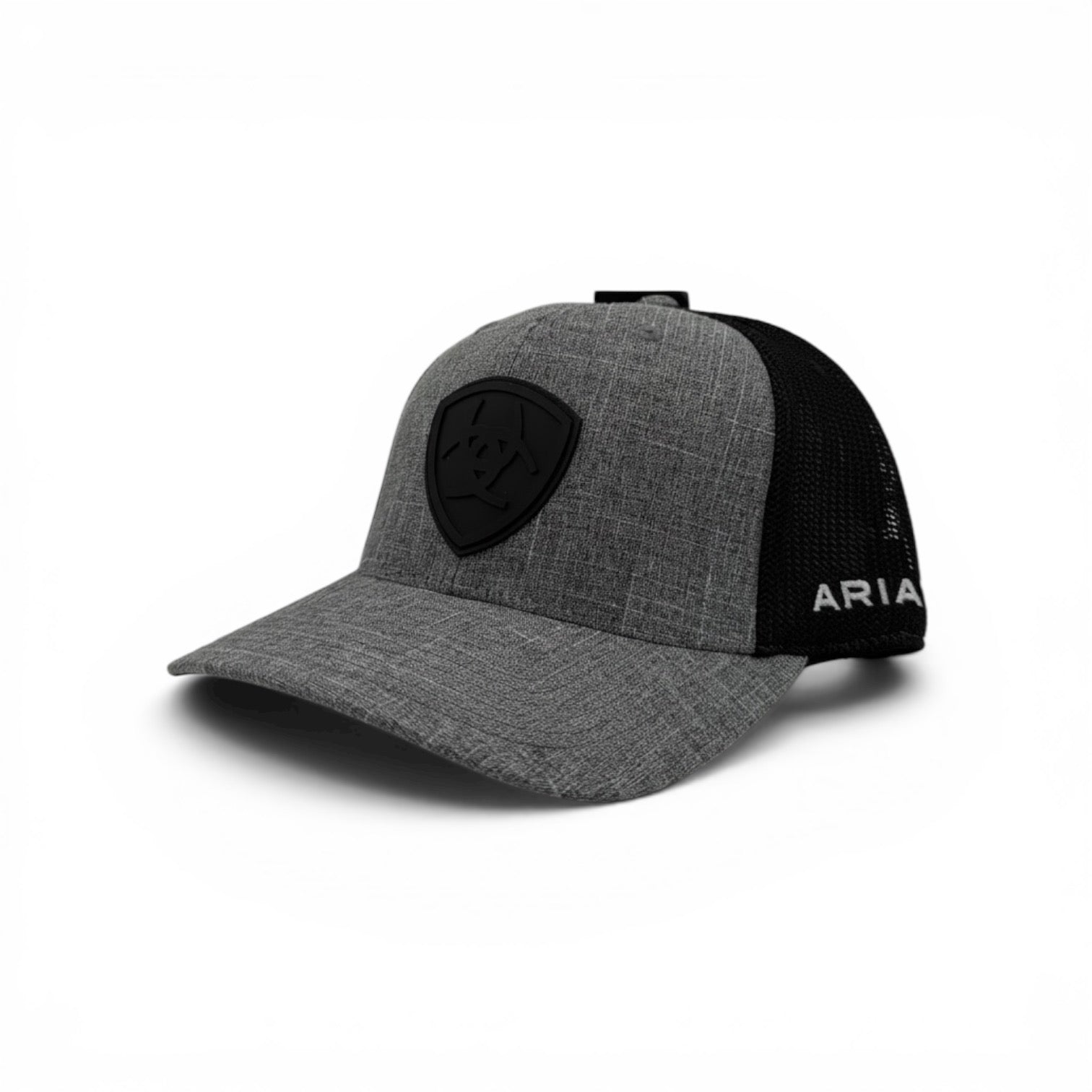 ARIAT MENS CAP-FLEXFIT 110 RUBBER SHIELD PATCH CHARCOAL