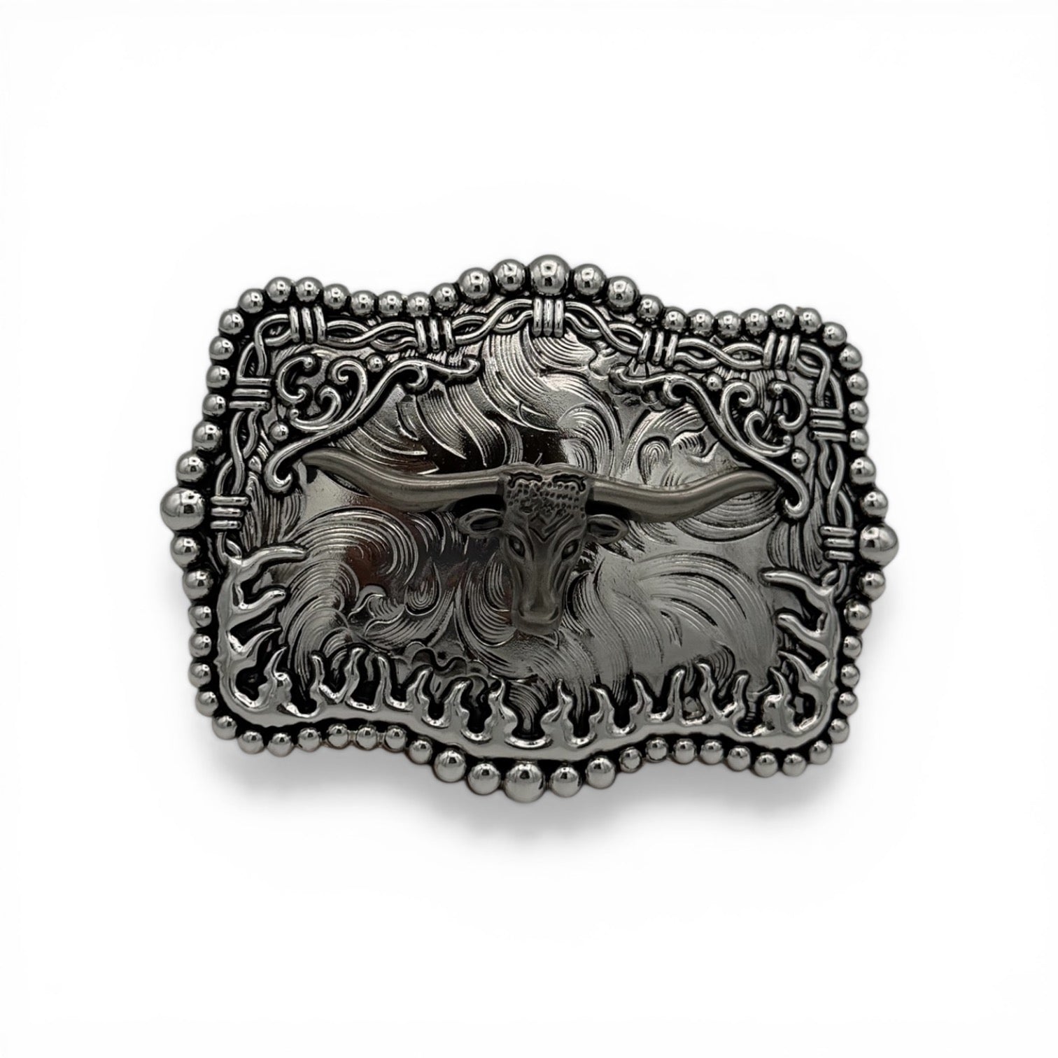 Midnight Longhorn Flame Buckle