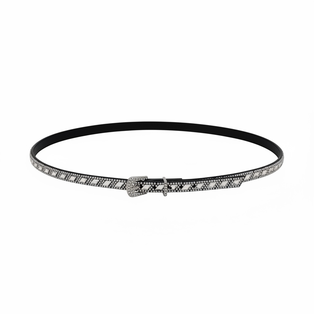 Crystal Diamond Mirror Rhinestone Hatband
