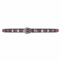Pink Square Gem Rhinestone Hatband